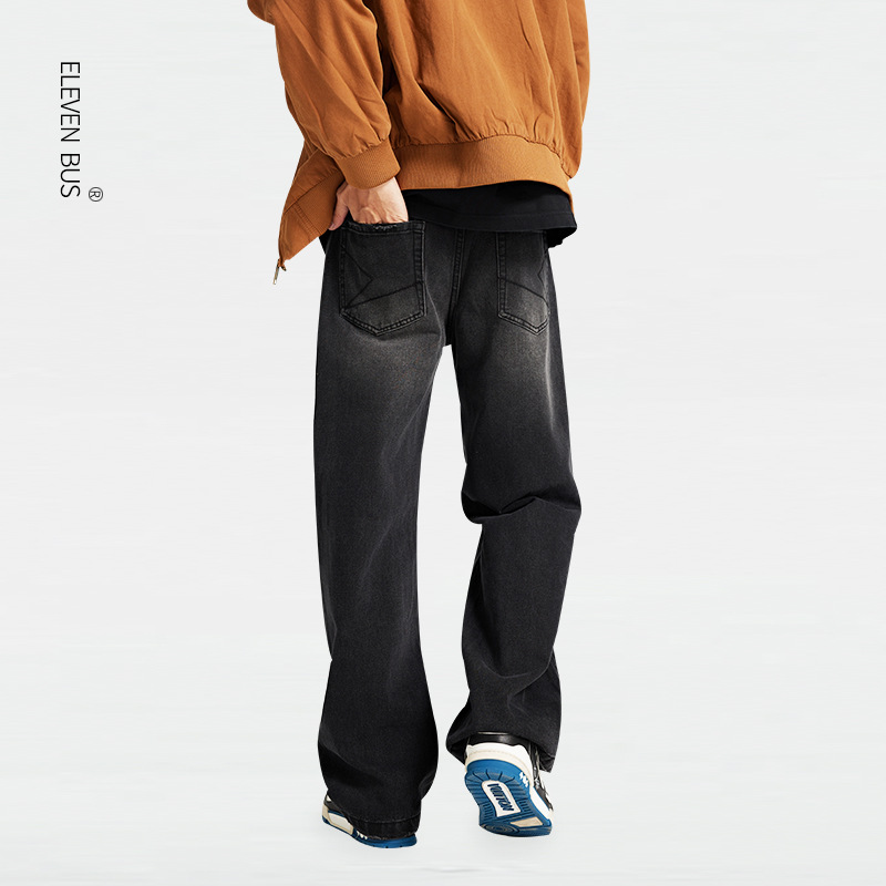 Jean Joker rétro américain délavé, pantalon droit pour nettoyer le sol, nouvelle mode printemps et automne 2023_voghion.com