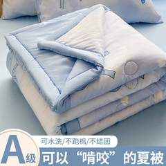 布団のエアコンは夏の涼しさで家庭用の薄い布団に洗濯されています。
