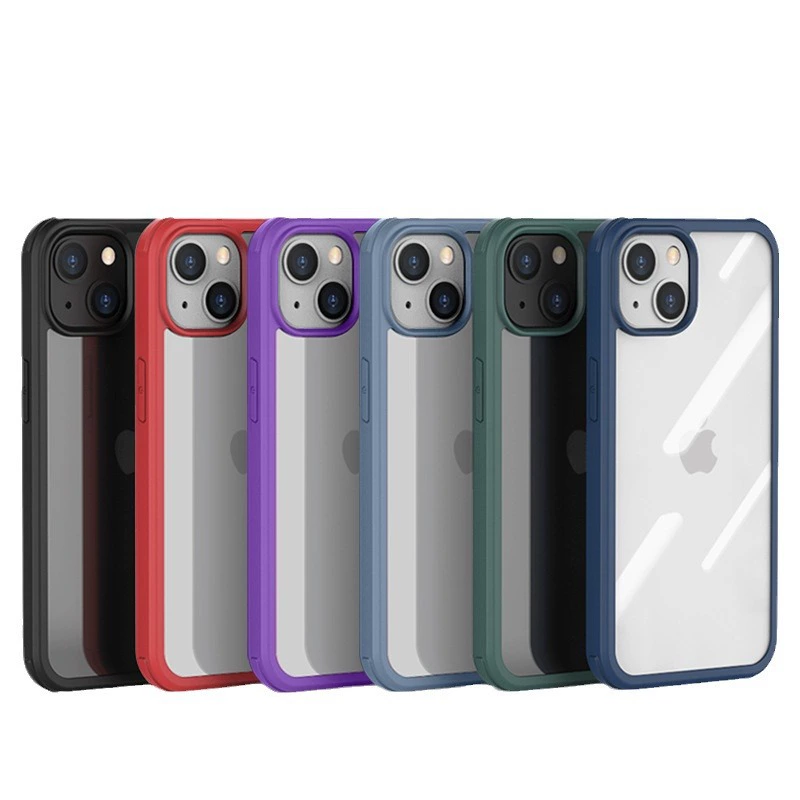 Защитный стеклянный чехол для телефона (Apple iPhone), двухсторонняя защита, ударопрочная рама TPU
