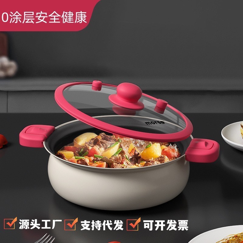 新型通用多機能低圧鍋0フッ素0コーティング微圧鍋家庭用厚さ大容量スープ鍋煮込み鍋卸売り|undefined