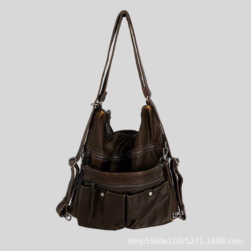 (Cross-border trading), retro capacious bag, Amazon, worn on the shoulder
