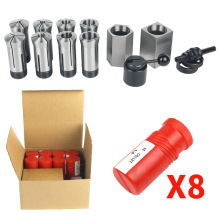 5C四方六方套+5C弹簧筒夹磨刀机夹头8PCS套装组合 U3夹头跨境新品