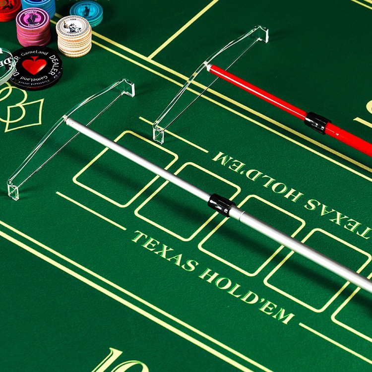 Code Collection Bar Metal Pushing Chips Rake Retractable Texas Hold'em Accessories Depu Code Collection