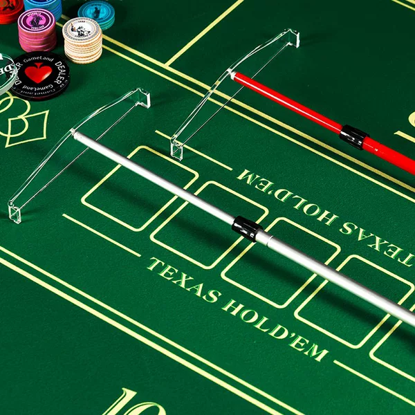 Code Collection Bar Metal Pushing Chips Rake Retractable Texas Hold'em Accessories Depu Code Collection