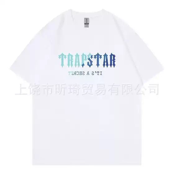 2025 Cross-border European and American Fashion Brand TRAPSTAR Letter Cotton T-shirt Summer Breathable Men's and Women's Casual Round Neck Short Sleeve