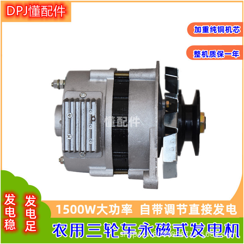 Agricultural tricycle 12V14V permanent magnet generator right hanging angle rechargeable AC DC universal electric rolling JF11A