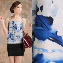 热销款印花面料人造棉夏季优雅女装童装吸汗连衣裙布料现货