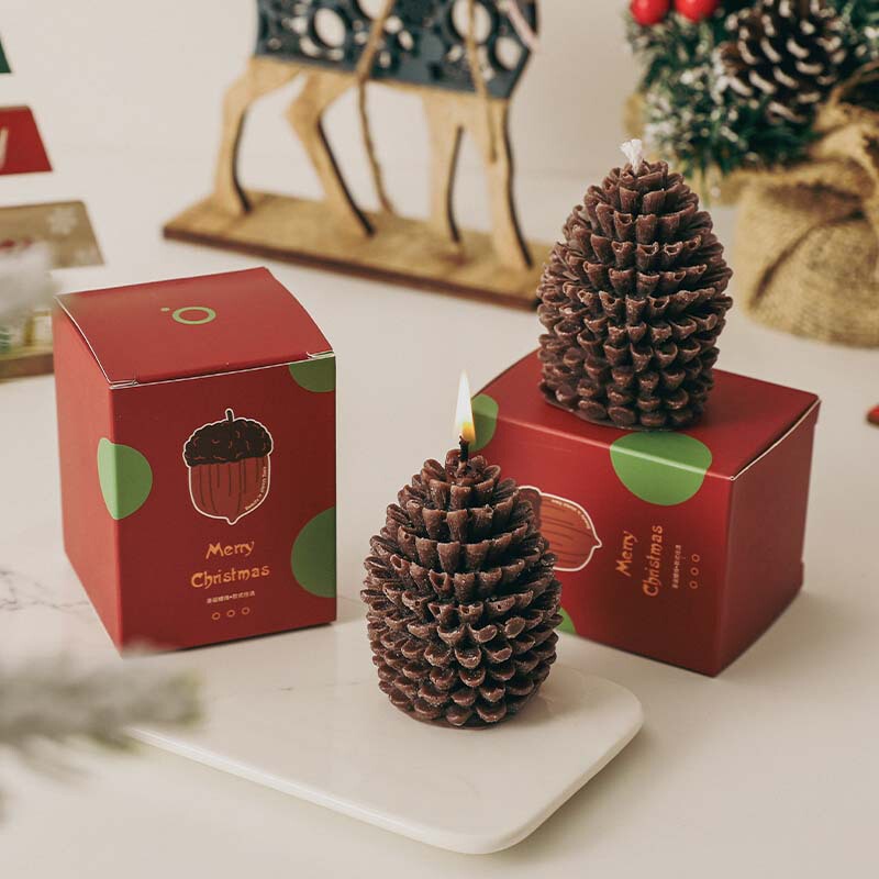 クリスマス クリスマス松ぼっくりの香りのキャンドル お土産 クリエイティブ ホーム撮影小道具 ホリデーギフト クリスマスツリー|undefined
