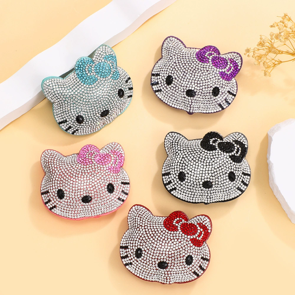 Hello kitty, elite multicoloured pendant, universal keychain, accessory, diamond encrusted