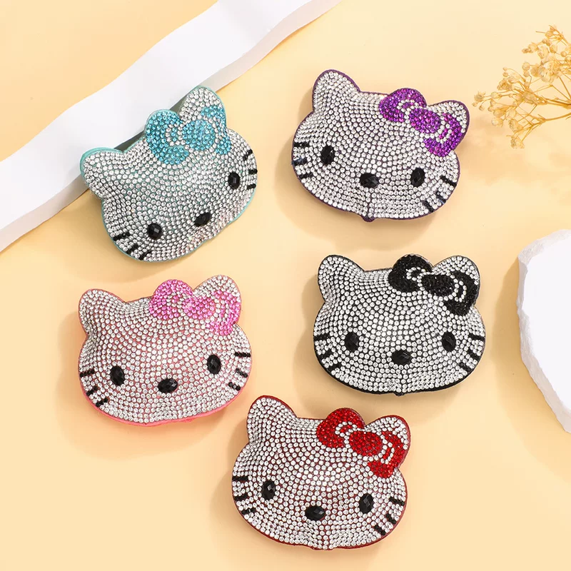 Hello kitty, elite multicoloured pendant, universal keychain, accessory, diamond encrusted