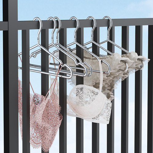 Stainless Steel Clothes Hanger & Pants Hanger, Solid and Extra-Thick, Anti-Slip, Household Drying Rack, Dormitory Adult Clothing Stand, Home Use