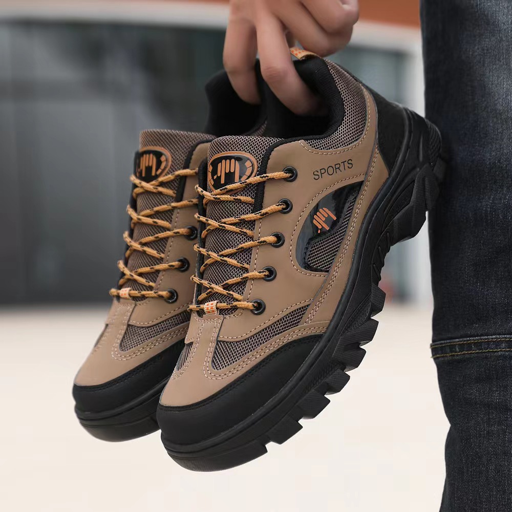 Outdoor Men's Hiking Shoes Fashion Casual Breathable Workwear Shoes Hiking sneaker Cross-border Men's Shoes Work Labor Insurance Shoes