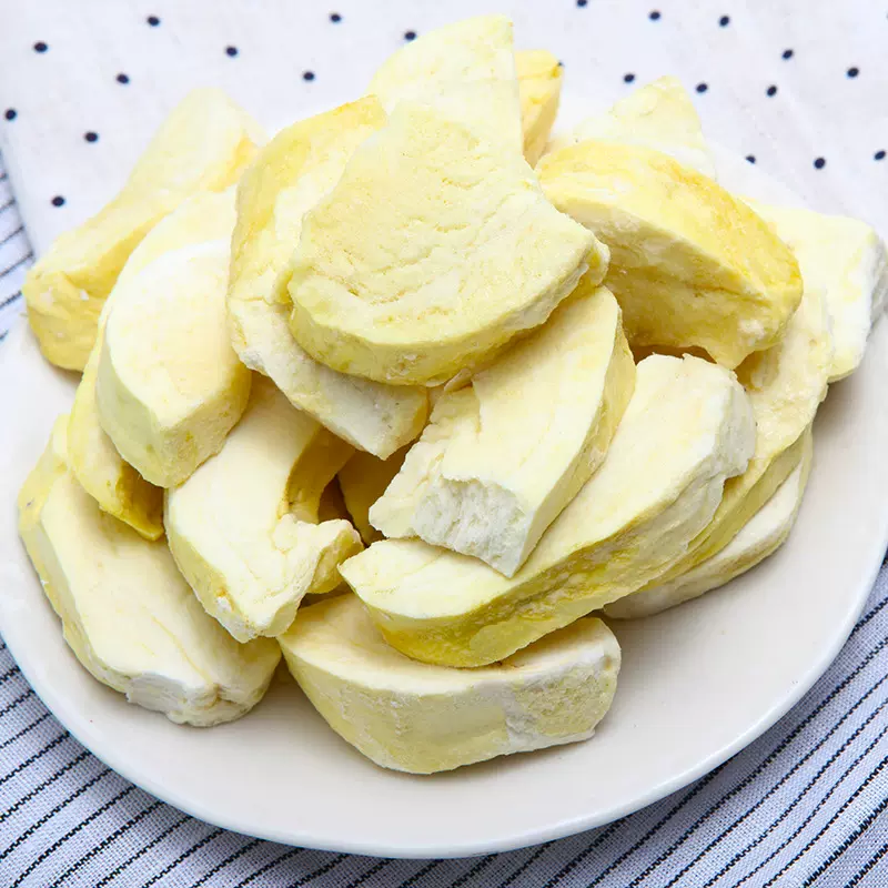 冻干榴莲块厂家零食整箱散装批发泰国原切金枕头爆款水果干榴莲干