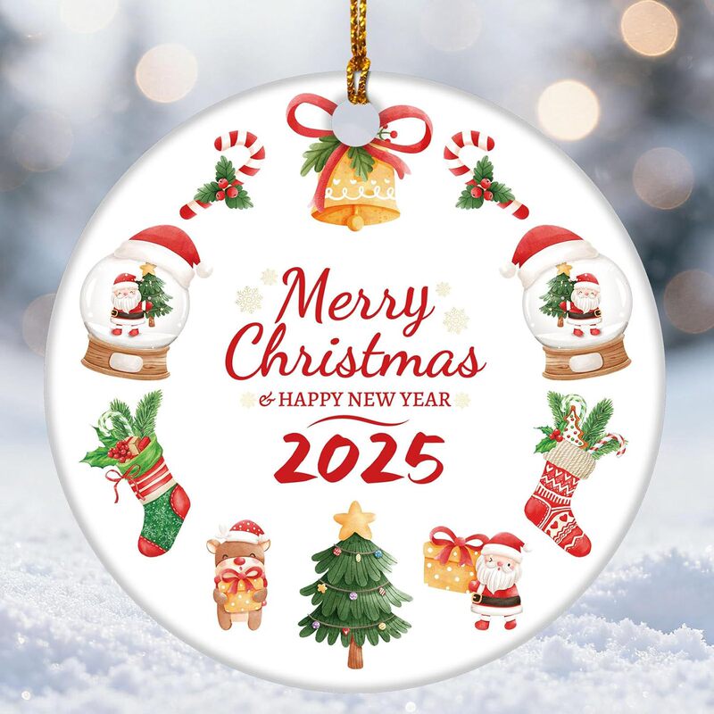 Cross-Border Hot Selling Round Crystal Glass Pendant Christmas Decoration Engagement Wedding Gift Bridal Jewelry Pendant