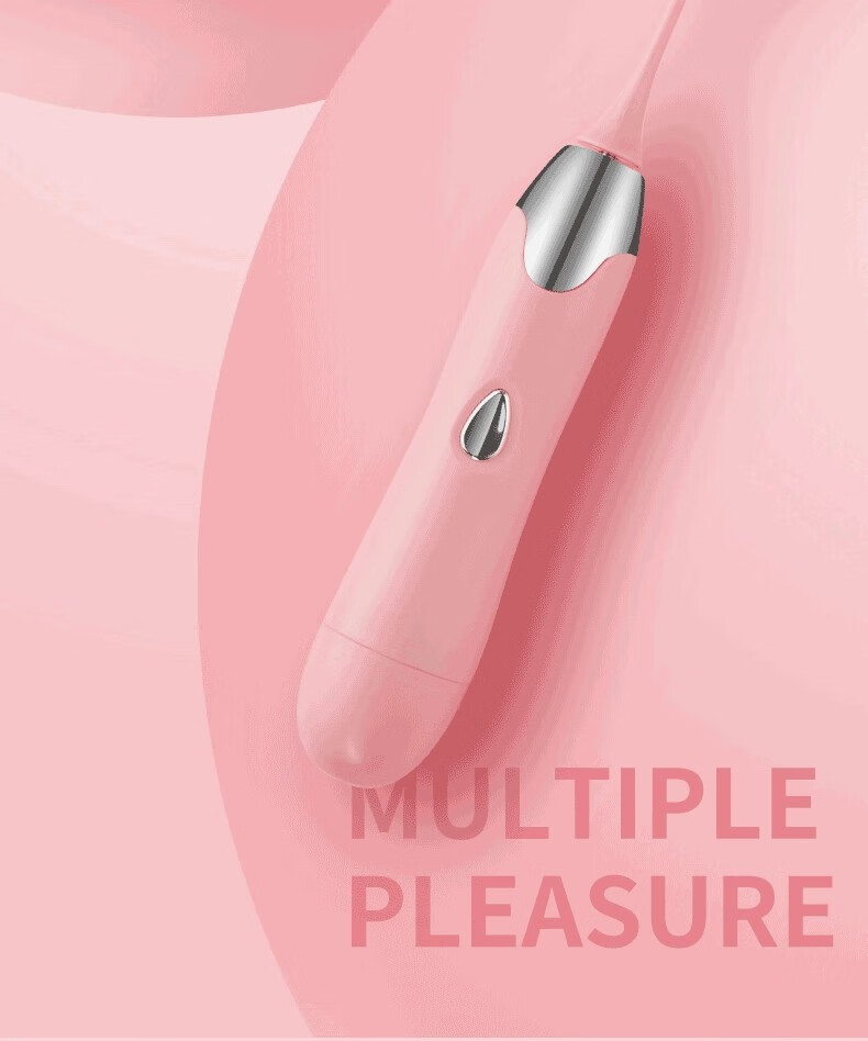 Honey Bean Mini Vibrator, Dual-Head Silicone Clitoral & Nipple Massager, Rose Red — detail image 2