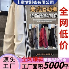 女童超好看韩系休闲裤子春秋2025新款儿童运动女孩阔腿长裤子童装