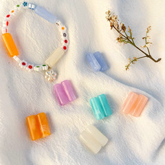 Fresh Series Cylinder Acrylic Beads DIY Handmade Earring Accessories Components Japanese and Korean Earring Making Materials