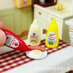 仿真食玩迷你挤挤番茄酱瓶便利店手工diy饰品摆件dollhouse微缩