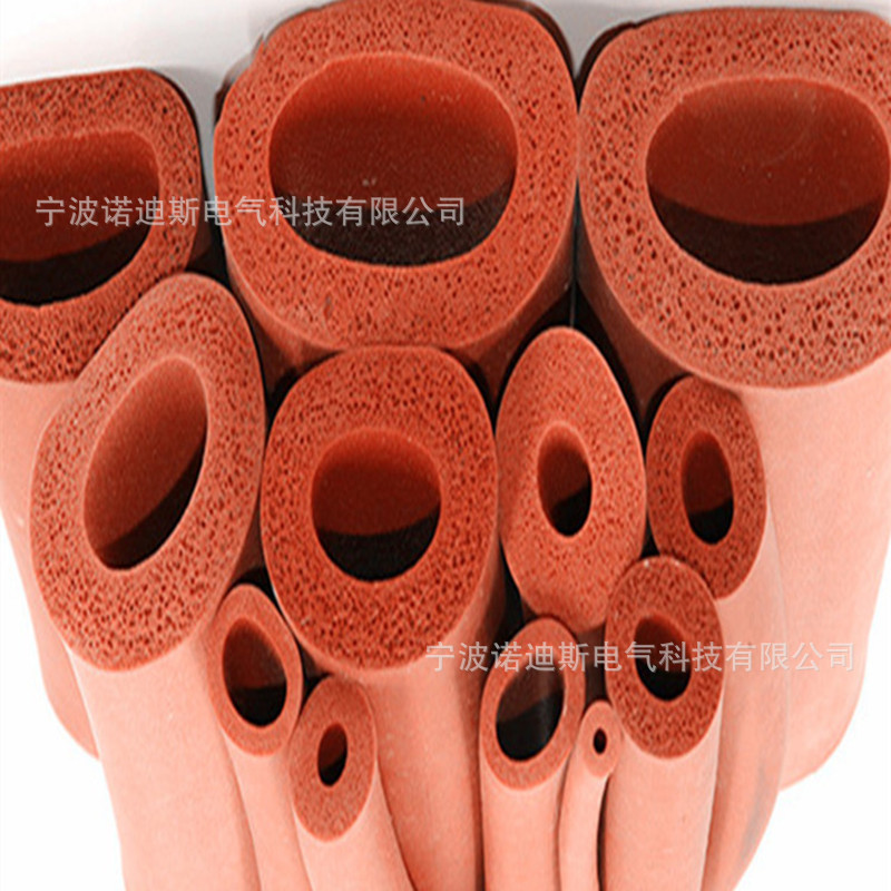 耐温红色硅胶发泡管 发泡硅胶管 低密度硅胶海绵管软管支持