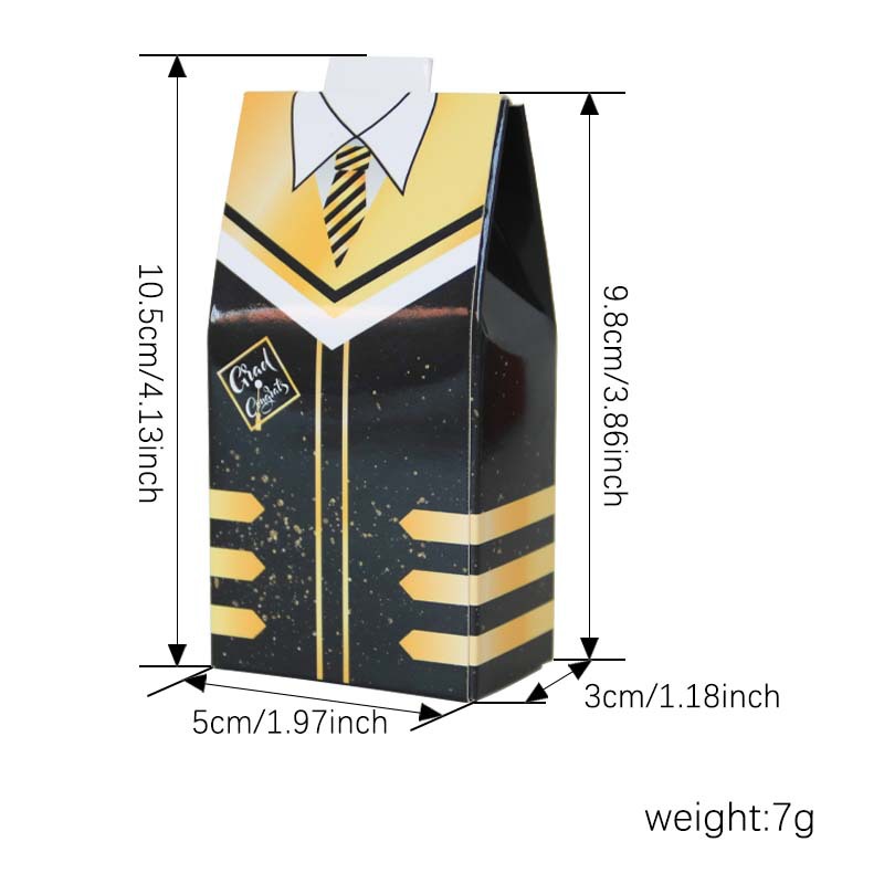 Estilo europeo creativo estudiante sombrero caja de dulces nueva ropa de estudiante caja de dulces fiesta de graduación celebración volver caja de embalaje de regalo