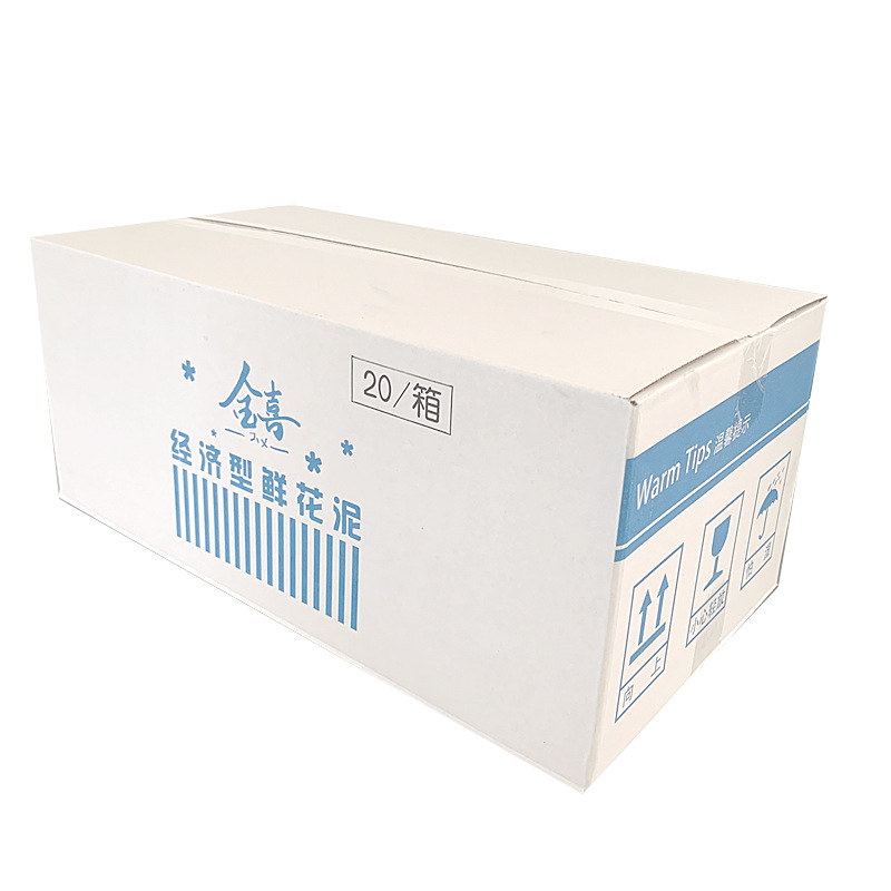 Una caja completa de barro de flores, una pieza, una canasta de flores de punto de fábrica, arreglo floral de bricolaje, absorción de agua, barro de flores sellado de plástico independiente único