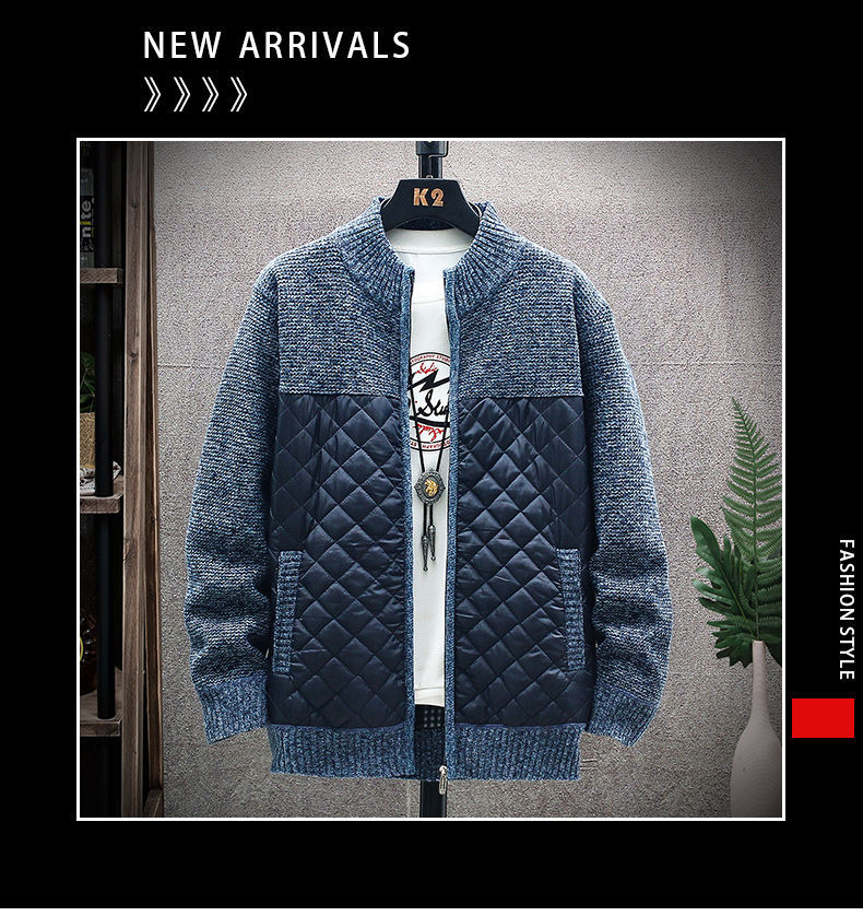 Herren Strickjacke Mit Reißverschluss Für Herbst Und Winter_voghion.com