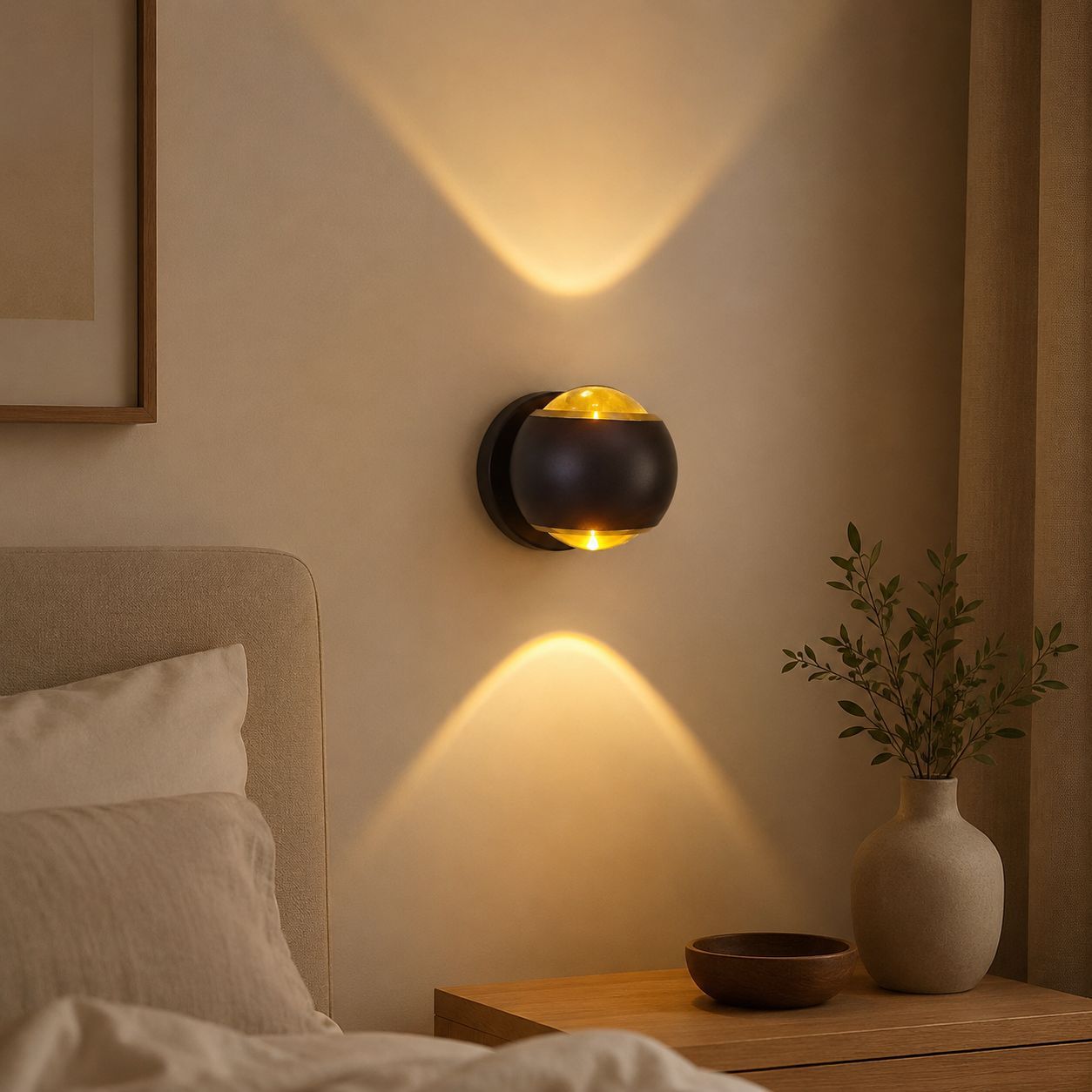 Decoración del dormitorio lámpara de cabezal de cama en el hogar nuevo dormitorio principal sala de estar escalera lámpara de pared de fondo moderna simple lámpara de pared de pasillo