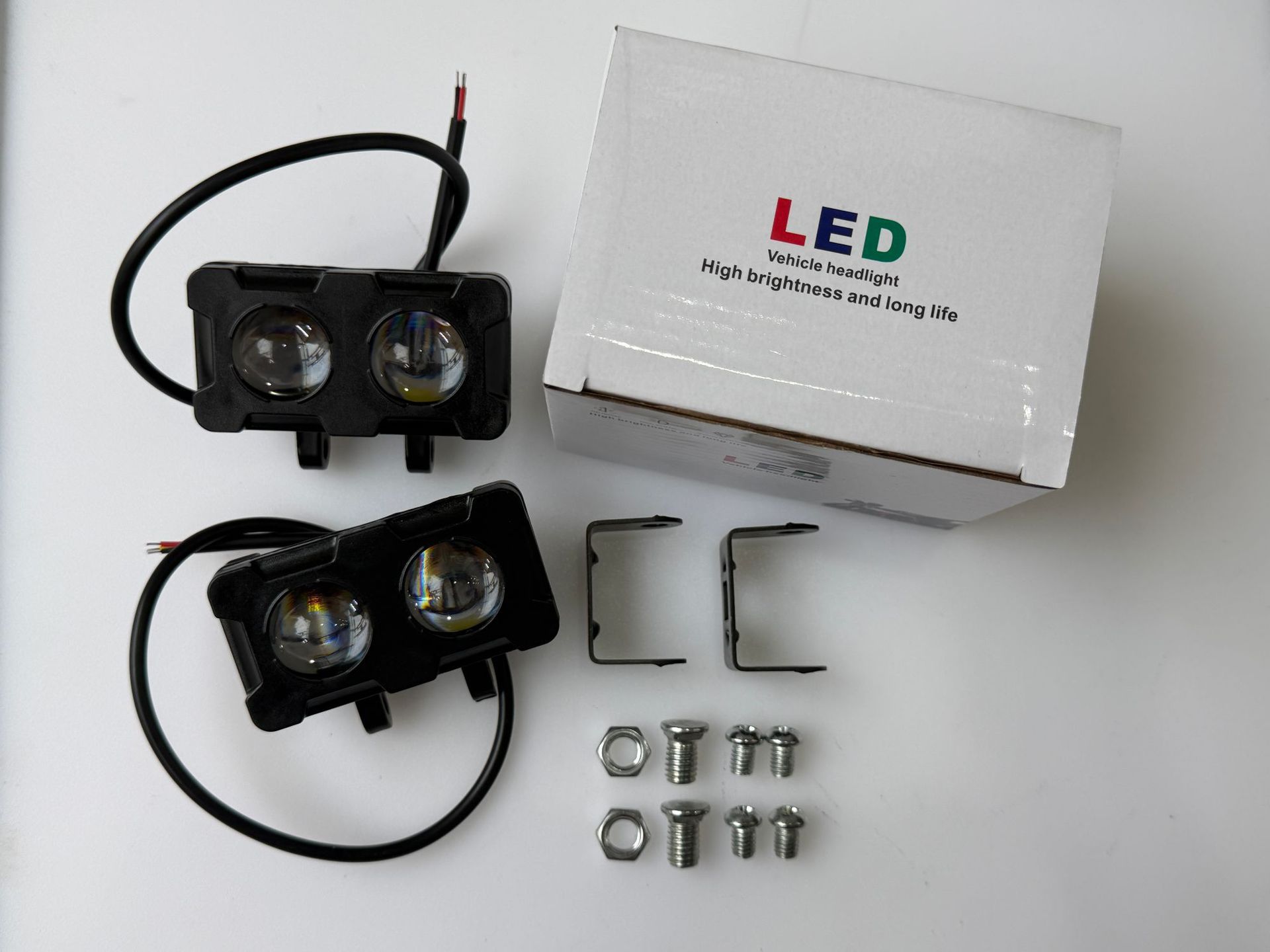 New wide-voltage cross-border exclusive motorcycle spotlight LED headlight electric vehicle front light with high and low beam
