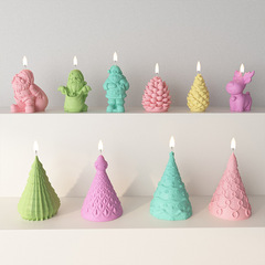 クリスマスコレクションシリコン金型DIYクリスマスツリーサンタクロースクリスマス鹿香薫ろうそく飾り砥石