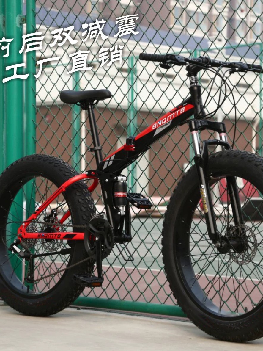 Fábrica directa de 26 pulgadas bicicletas de montaña 27 velocidades plegables 4.0 neumáticos grandes para adultos bicicletas para hombres y mujeres