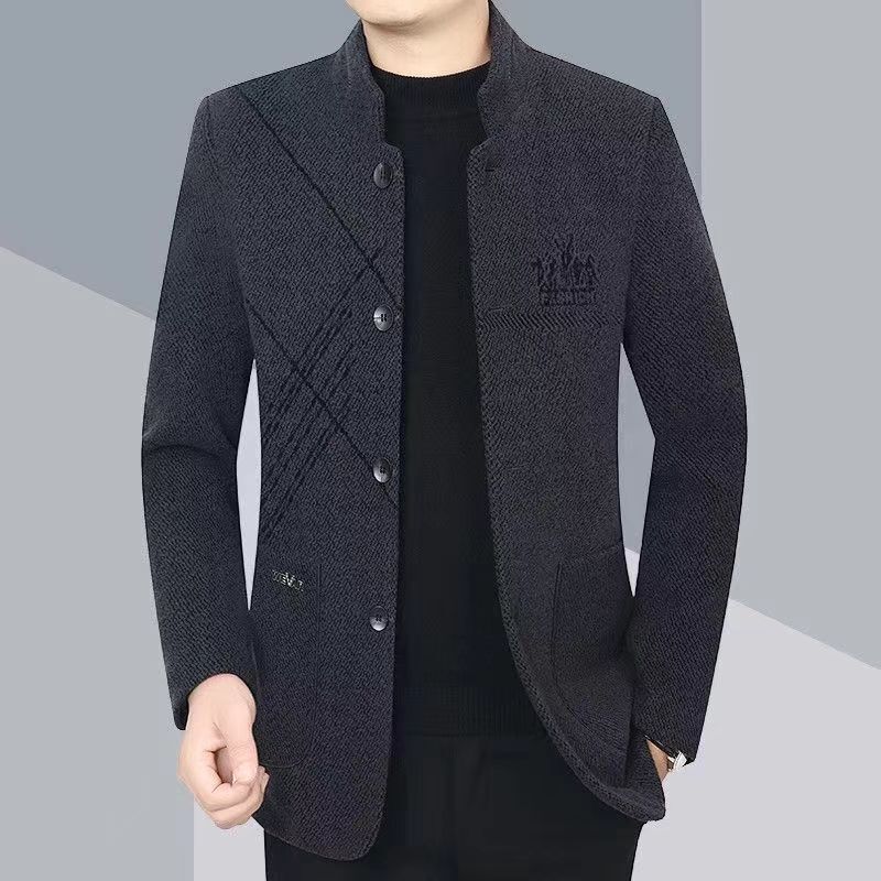 Explosions 2025 Spring and Autumn Coat Collar Jacket Business Temperament Casual Winter Men's Coat