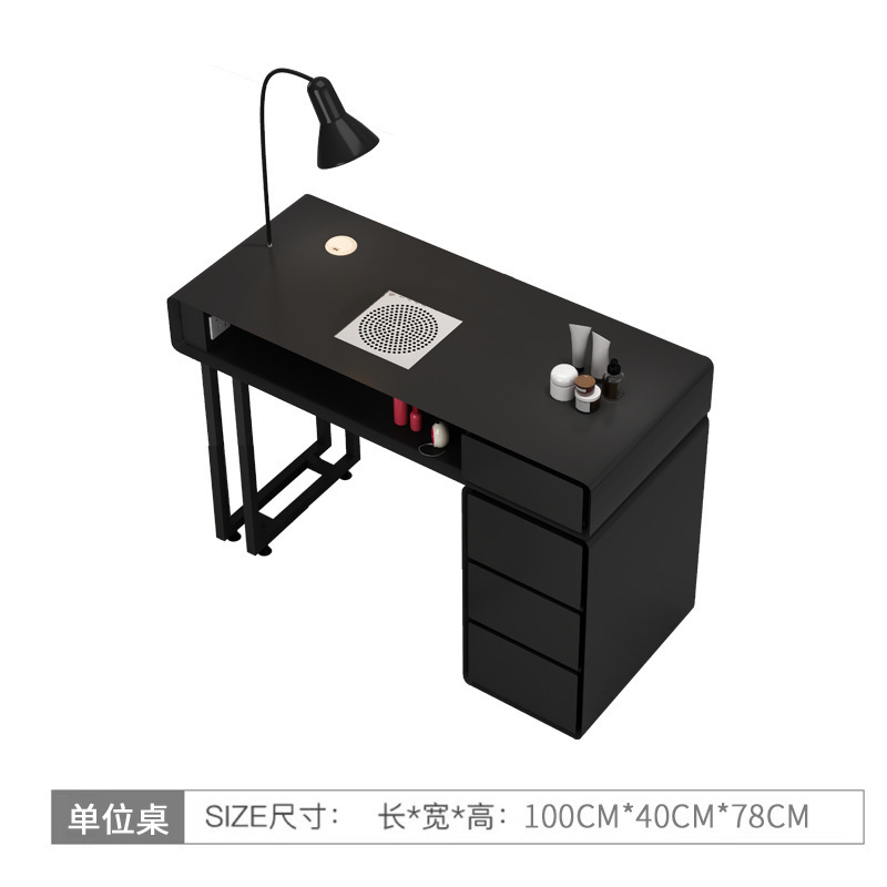 美甲桌椅套装简约经济型单双人轻奢多功能奶油风大理石网红美甲台|undefined