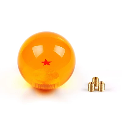 Dragon Ball Gear Shift Knob Acrylic Stick Shift Head 1-7 Star Manual Gear Shift Head Car Modification Parts with Adapter (Cab and accessories) - 1-star-including-3-adapters