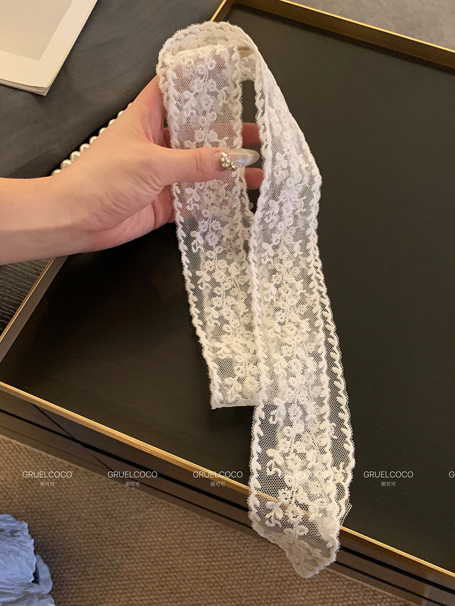 목 보호대 14#흰 꽃