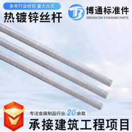 现货丝杆8.8级全牙热浸锌通丝螺杆热镀锌丝杠热镀锌丝杆