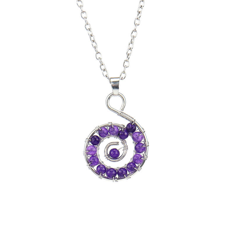 Retro Geometric Agate Plating Crystal Necklace 1 Piece