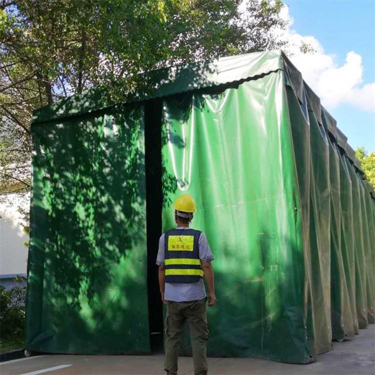 桥梁养护伸缩棚 加棉推拉伸缩保温篷 可移动收缩遮阳防雨蓬