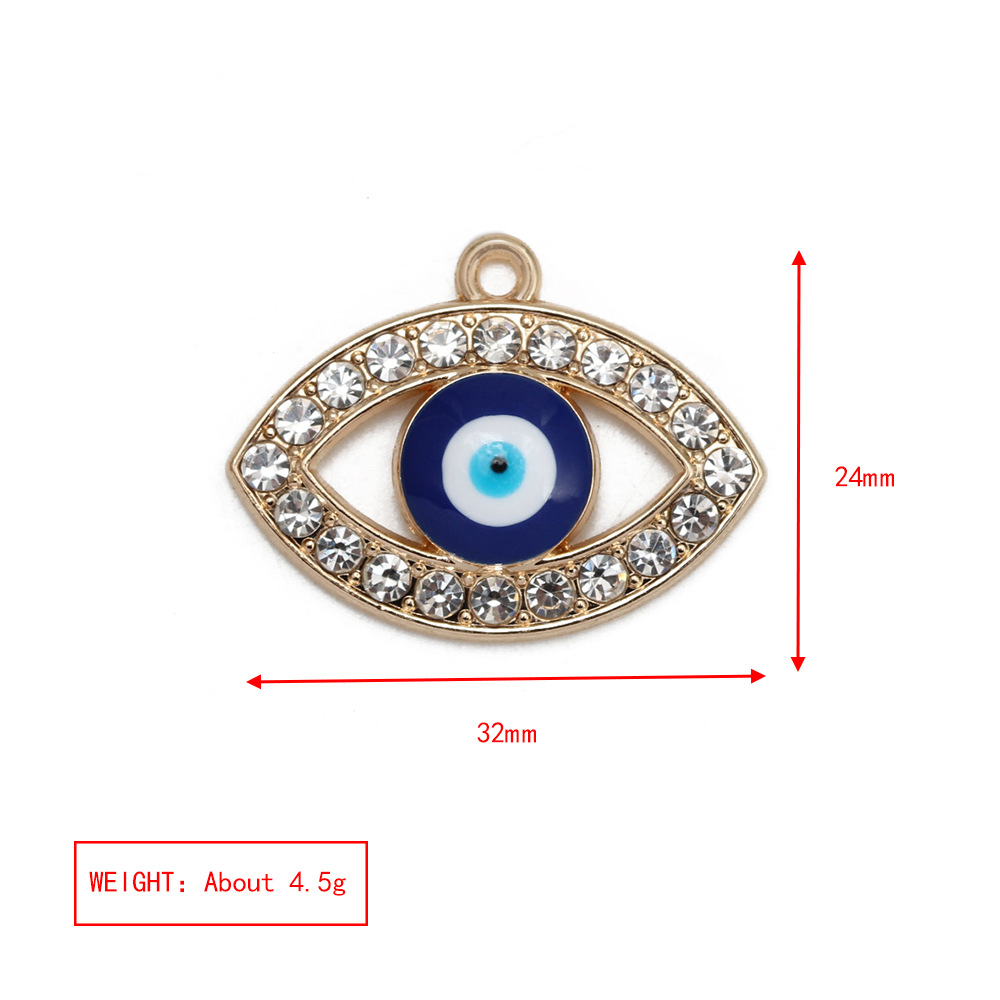 5 Piezas/Paquete Cobre Diamantes De Imitación Ojo Del Diablo Colgante display picture 3