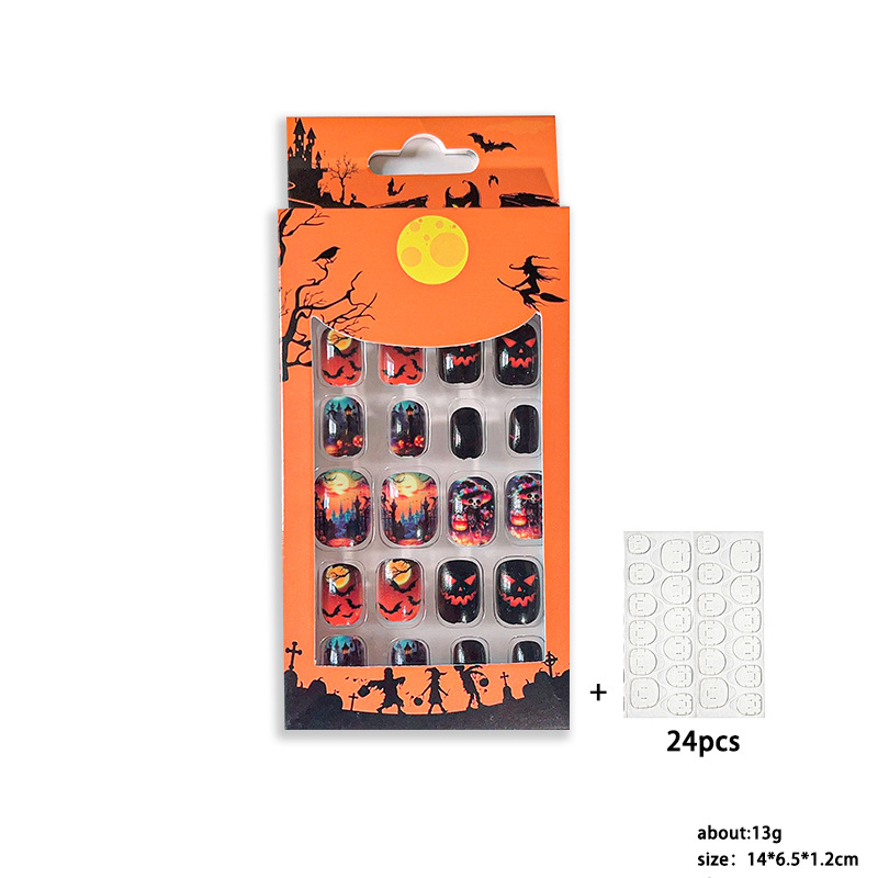 Manicure transfronterizo, Halloween, uñas para niños, productos terminados, uñas, uñas falsas, parches de uñas
