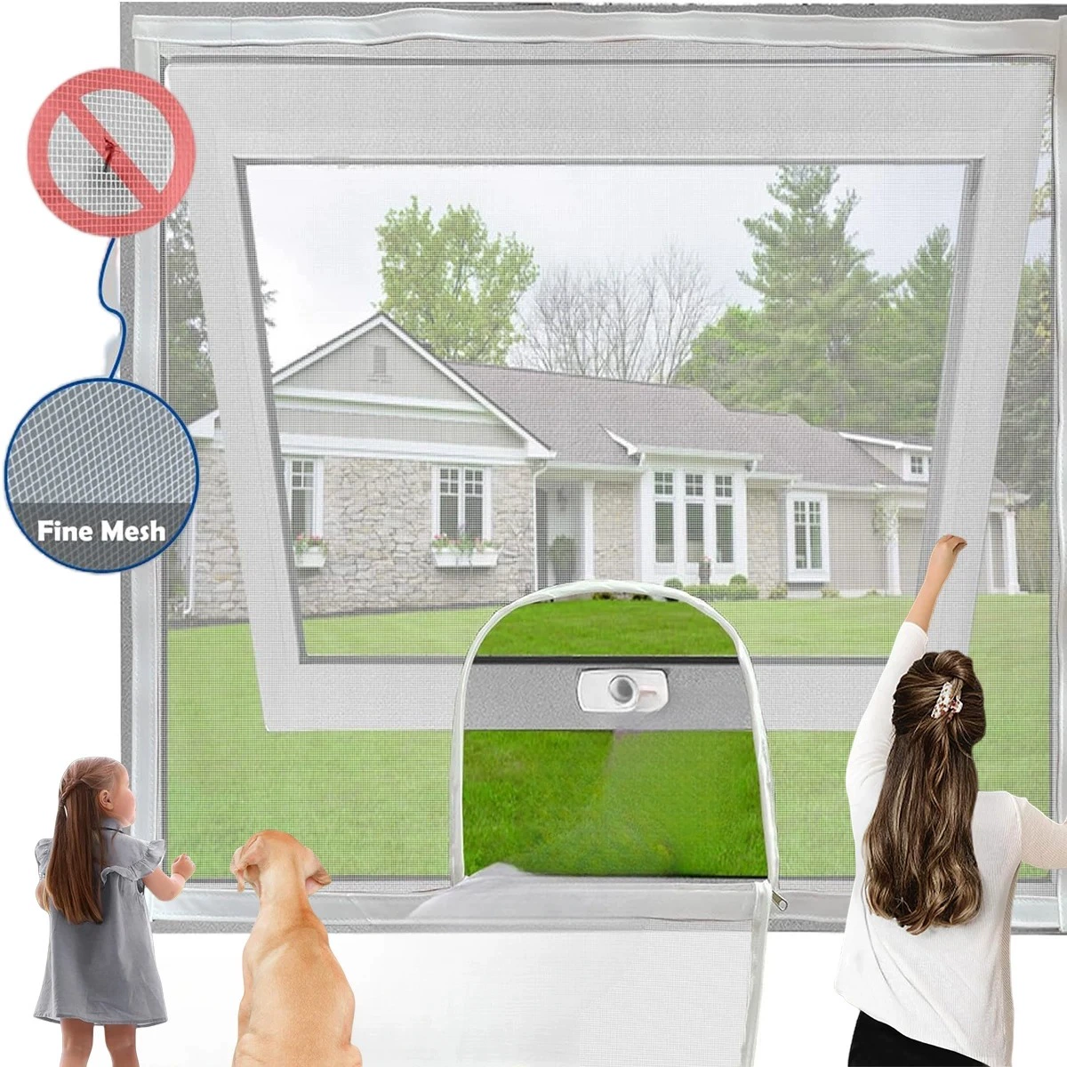 Трансграничные спот регулируемые окна оконные экраны с застежками-молниями можно открыть ручную защиту от комаров DIY стекловолоконные экраны