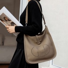 新款伊芙琳29头层牛皮女包大容量镂空时尚百搭通勤包单肩斜挎包