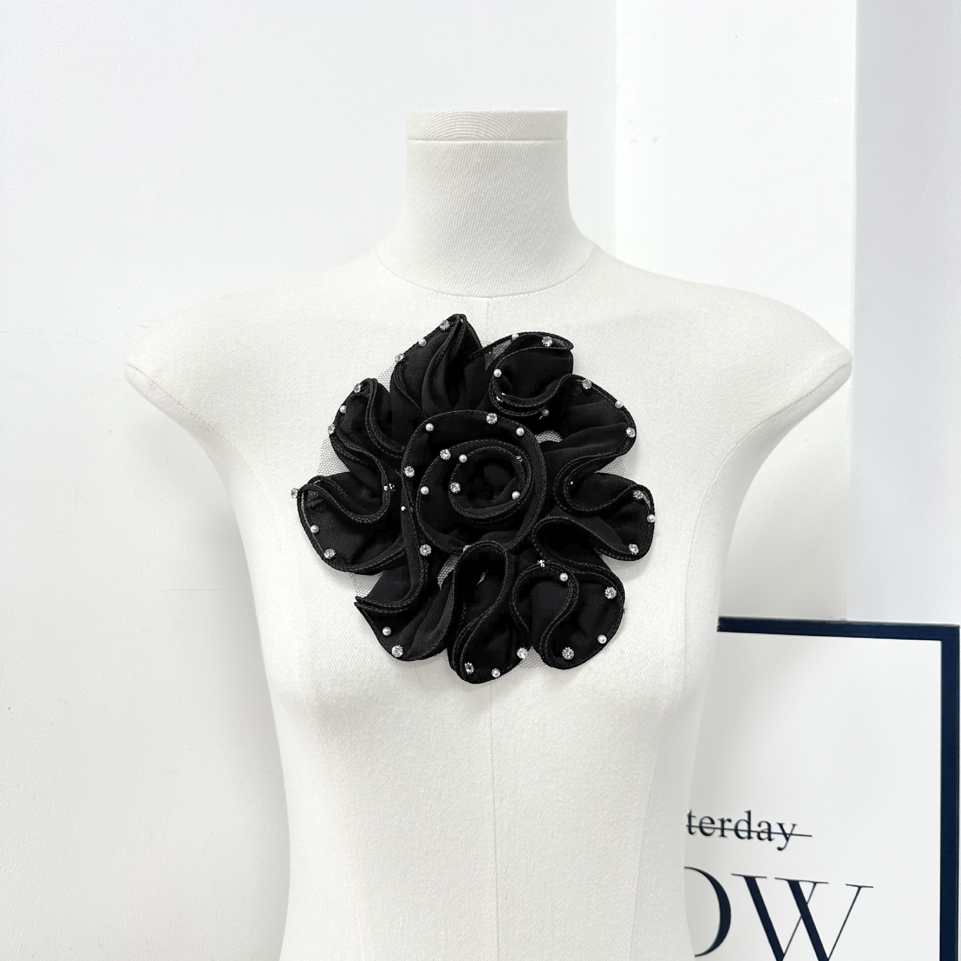 Flores transfronterizas supergranas auriculares estereoscópicas flores estereoscópicas accesorios de flores grandes vestidos de boda material de traje de baile