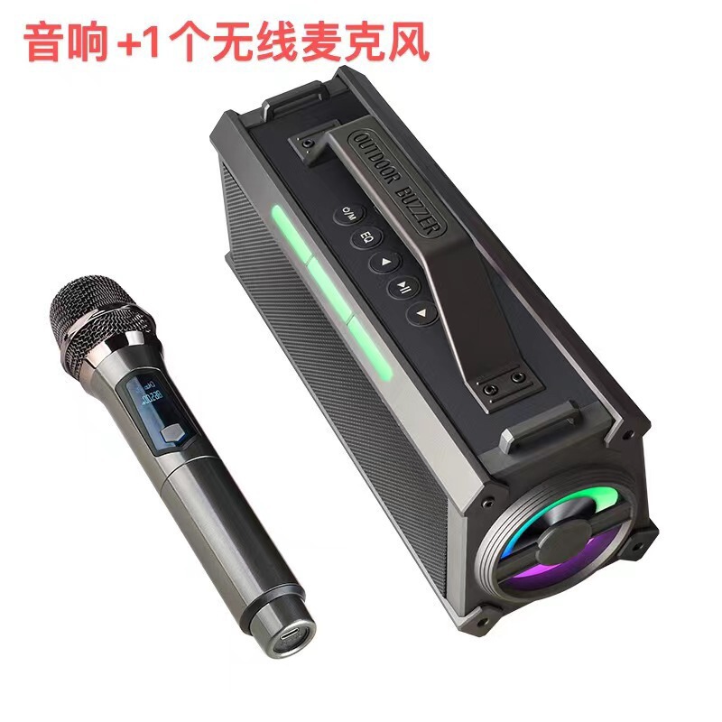 Bluetoothスピーカー大出力無線家庭用マイク一体bluetooth k歌音響屋外携帯大音量卸売り|undefined