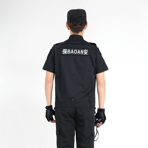 Summer black thin sweat-proof breathable security jacket short-sleeve male security uniform manufacturer wholesale