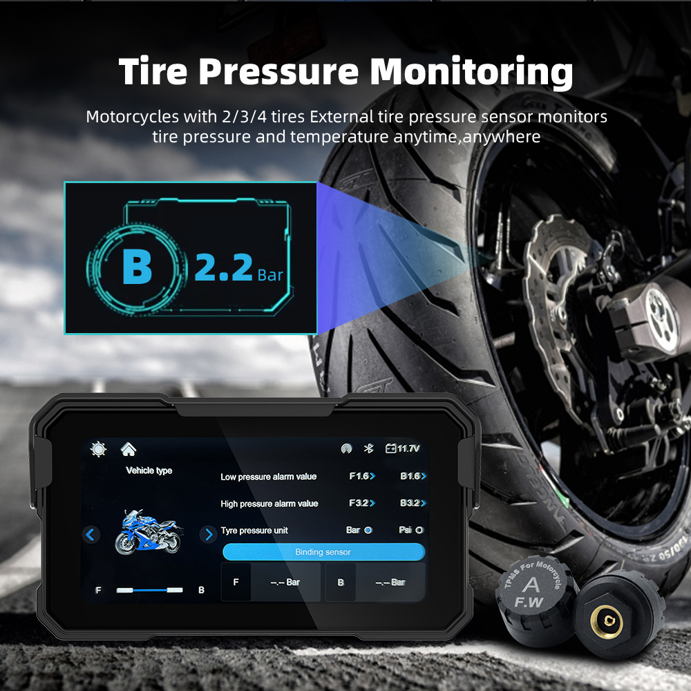 Cross-Border New Product Wireless Carplay Motorcycle Navigation System 6.25inch with Large Screen, Quick Disassembly and Easy Installation