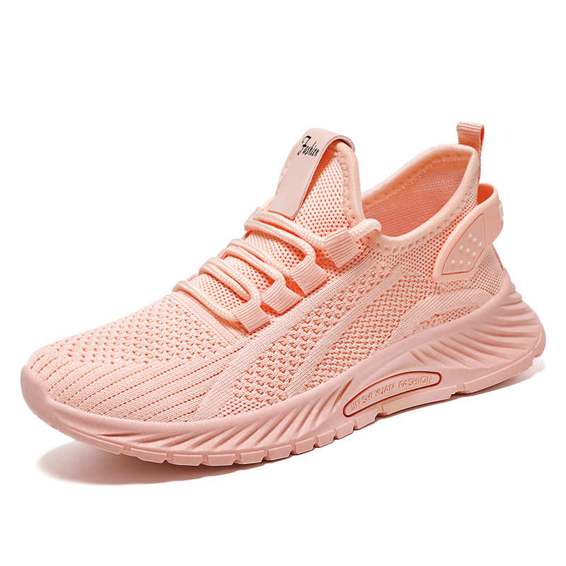 Zapatos de mujer procesamiento personalizado primavera zapatos deportivos de tamaño grande transfronterizos zapatos de carrera de tela suave transpirables zapatos simples zapatos superficiales