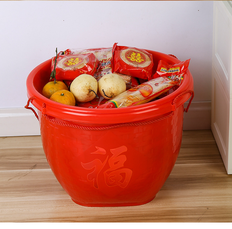 喜事塑料萝圆形加厚婚庆喜事萝带圆盘