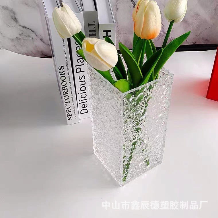 透明亚克力板长虹粗宽条纹板水波浪石头纹有机玻璃板隔断切割加工