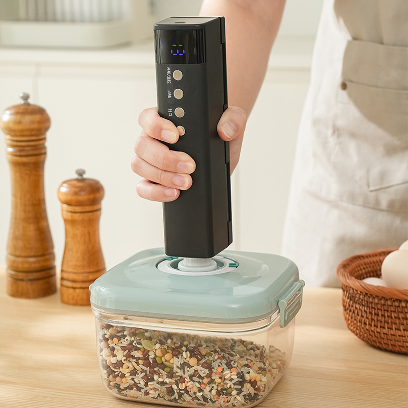 Transfronterizo mini máquina de sellado al vacío inalámbrico máquina de envasado de plástico recargable de alimentos al vacío doméstico máquina automática de envasado de cocina