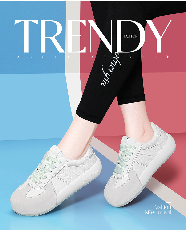 Giày sneaker nữ da thật lưới mỏng đế dày mũi tròn phong cách thể thao hè 2025 — JST 7115-1 trái cây xanh, JST 7115-1 màu vàng chi tiết 2